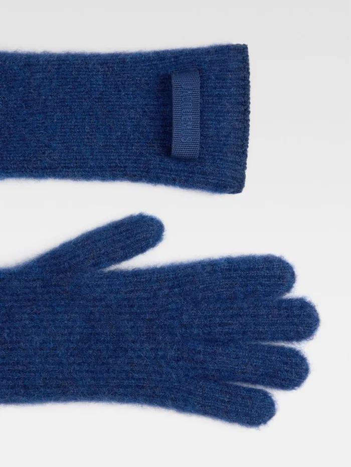 WomenMen Scarves Beanies and Gloves JACQUEMUS The Gros Grain Gloves Navy