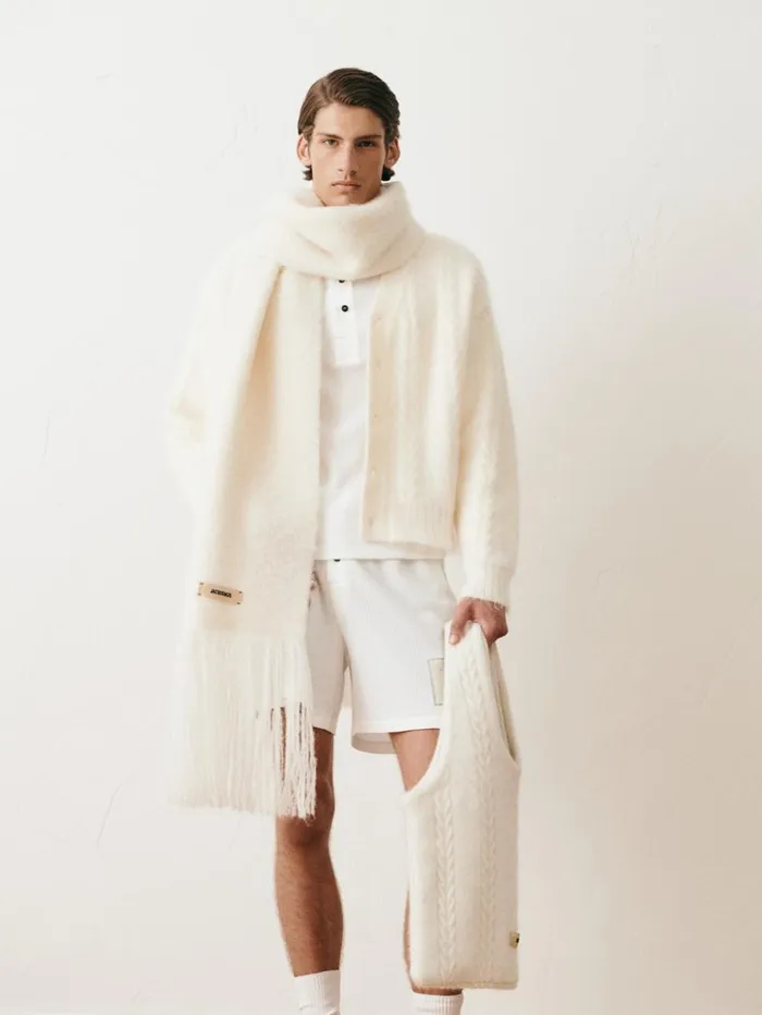WomenMen Scarves Beanies and Gloves JACQUEMUS The Nuvola Scarf Offwhite WomenMen Scarves Beanies and Gloves JACQUEMUS The Nuvola Scarf Offwhite