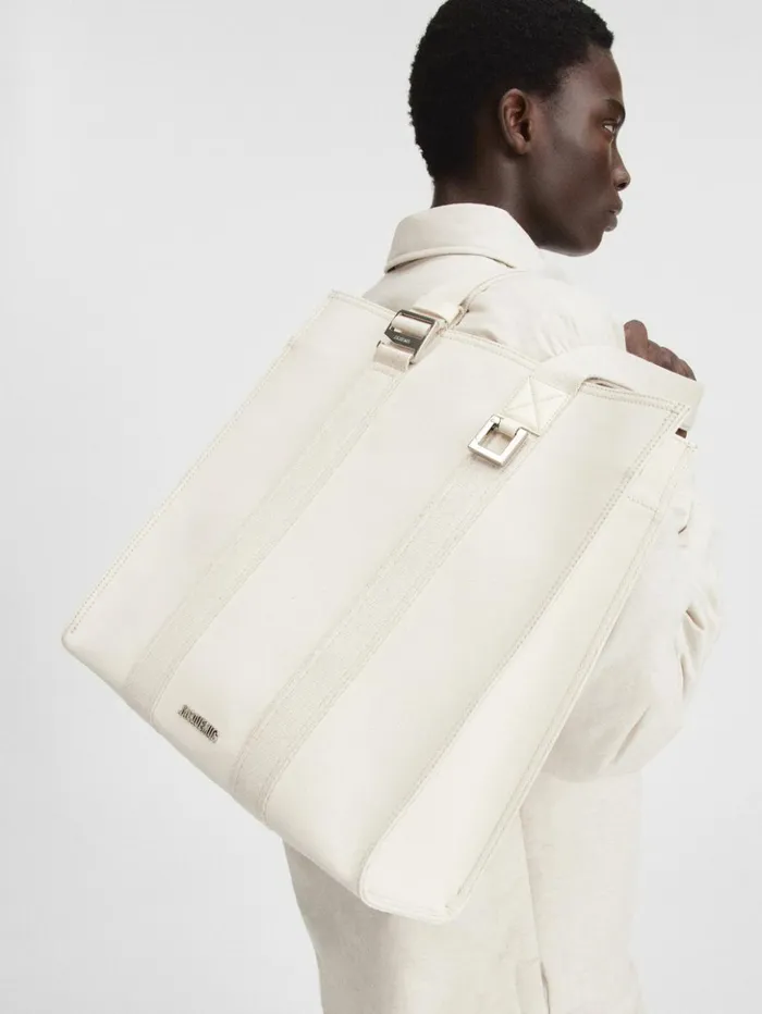 WomenMen Shoulder Bags JACQUEMUS The Cuerda Shopper Bag Offwhite