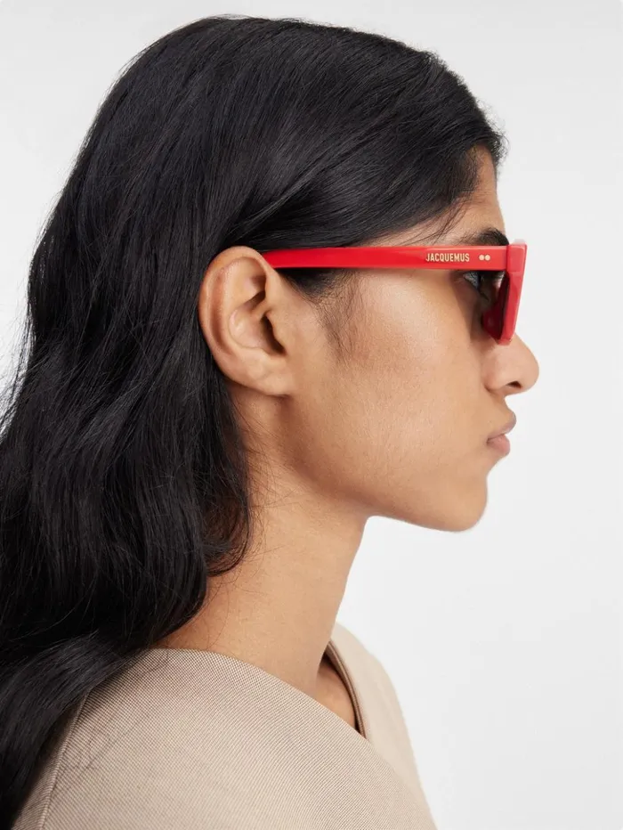 WomenMen Sunglasses JACQUEMUS The Bambino Sunglasses Red WomenMen Sunglasses JACQUEMUS The Bambino Sunglasses Red