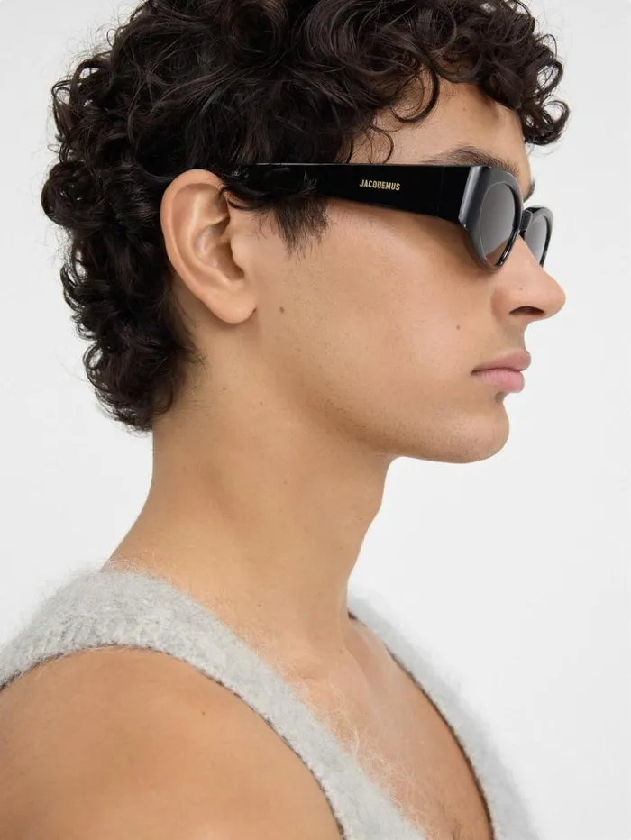 WomenMen Sunglasses JACQUEMUS The Ovalo Sunglasses Black