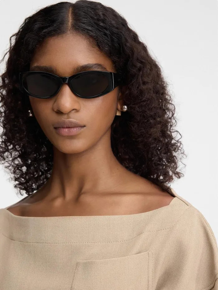 WomenMen Sunglasses JACQUEMUS The Ovalo Sunglasses Black