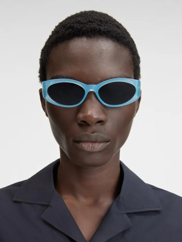 WomenMen Sunglasses JACQUEMUS The Ovalo Sunglasses Light Blue WomenMen Sunglasses JACQUEMUS The Ovalo Sunglasses Light Blue