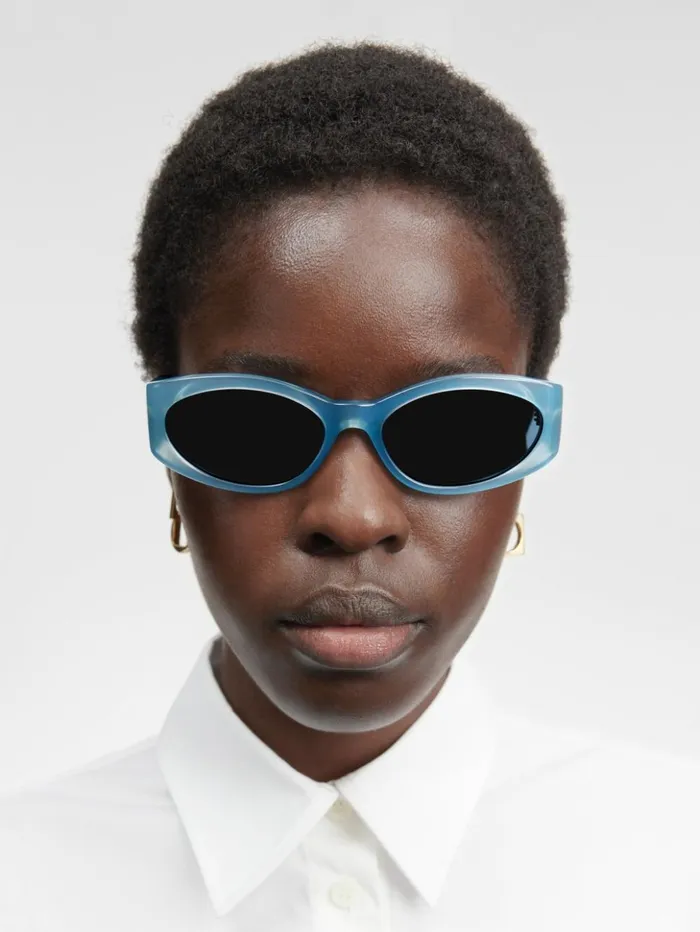 WomenMen Sunglasses JACQUEMUS The Ovalo Sunglasses Light Blue WomenMen Sunglasses JACQUEMUS The Ovalo Sunglasses Light Blue