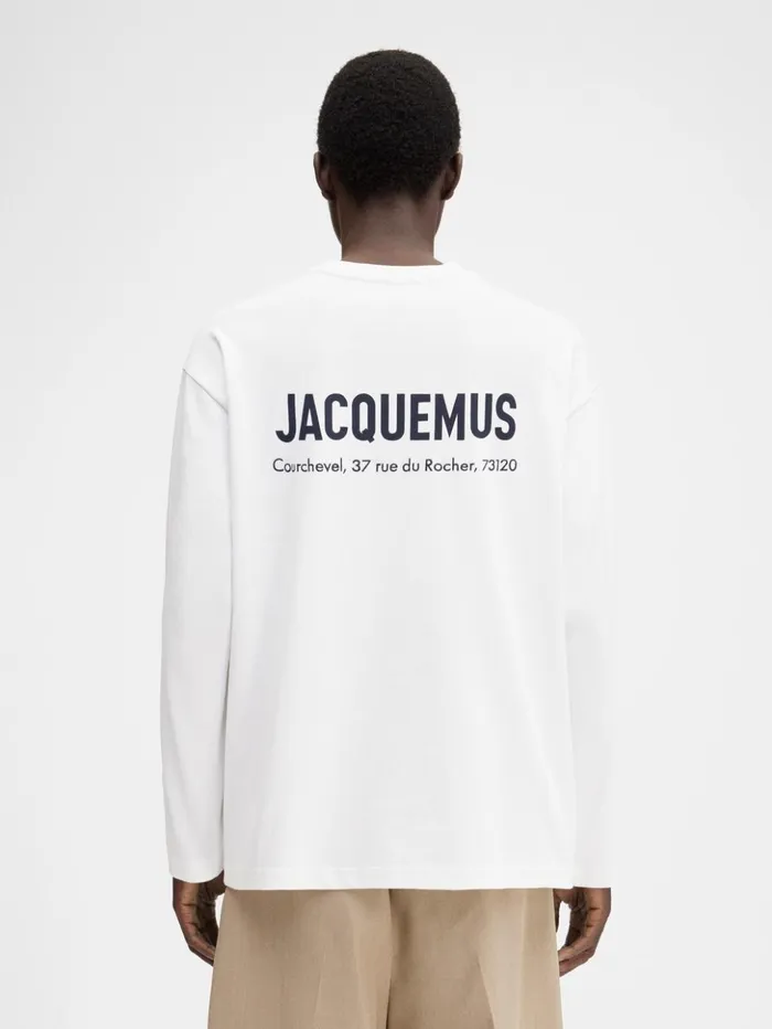 WomenMen Tshirts JACQUEMUS The Courchevel Address Tshirt Courchevel White WomenMen Tshirts JACQUEMUS The Courchevel Address Tshirt Courchevel White