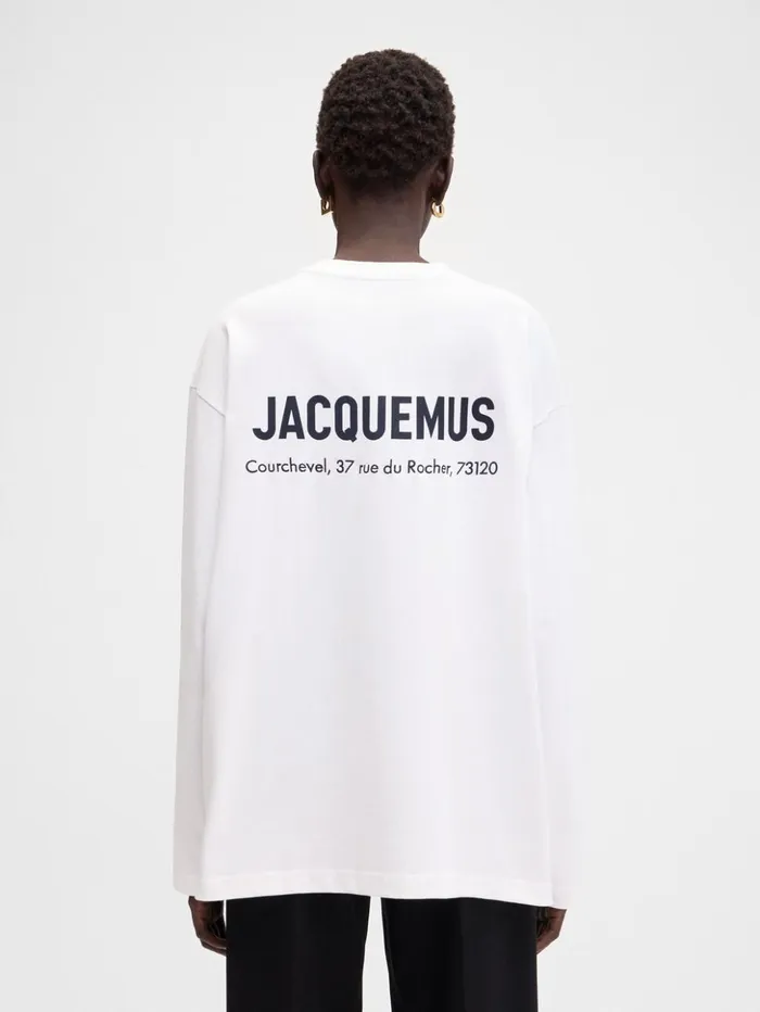 WomenMen Tshirts JACQUEMUS The Courchevel Address Tshirt Courchevel White WomenMen Tshirts JACQUEMUS The Courchevel Address Tshirt Courchevel White