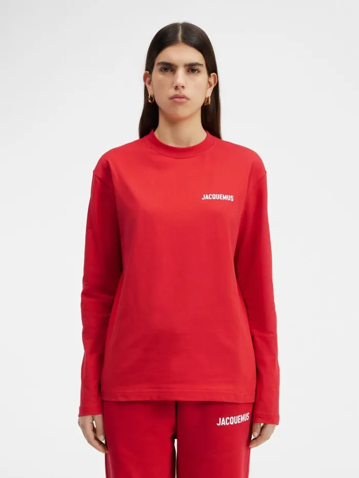 WomenMen Tshirts JACQUEMUS The Longsleeve Tshirt Red