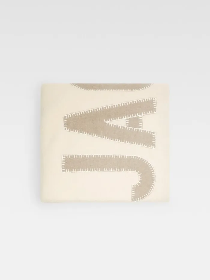 WomenMen Textile Accessories JACQUEMUS The Embroidered Jacquemus Plaid Offwhite