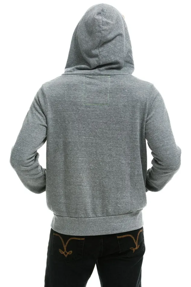 WomenMen Tops Aviator Nation 5 STRIPE HOODIE 8211 HEATHER GREY BLUE WomenMen Tops Aviator Nation 5 STRIPE HOODIE 8211 HEATHER GREY BLUE
