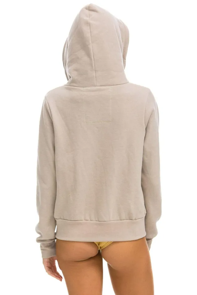 WomenMen Tops Aviator Nation 5 STRIPE HOODIE 8211 SAND PINK GREEN