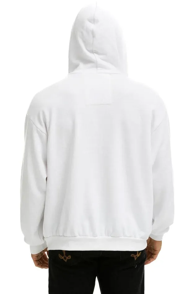 WomenMen Tops Aviator Nation 5 STRIPE RELAXED ZIP HOODIE 8211 WHITE GREY WomenMen Tops Aviator Nation 5 STRIPE RELAXED ZIP HOODIE 8211 WHITE GREY