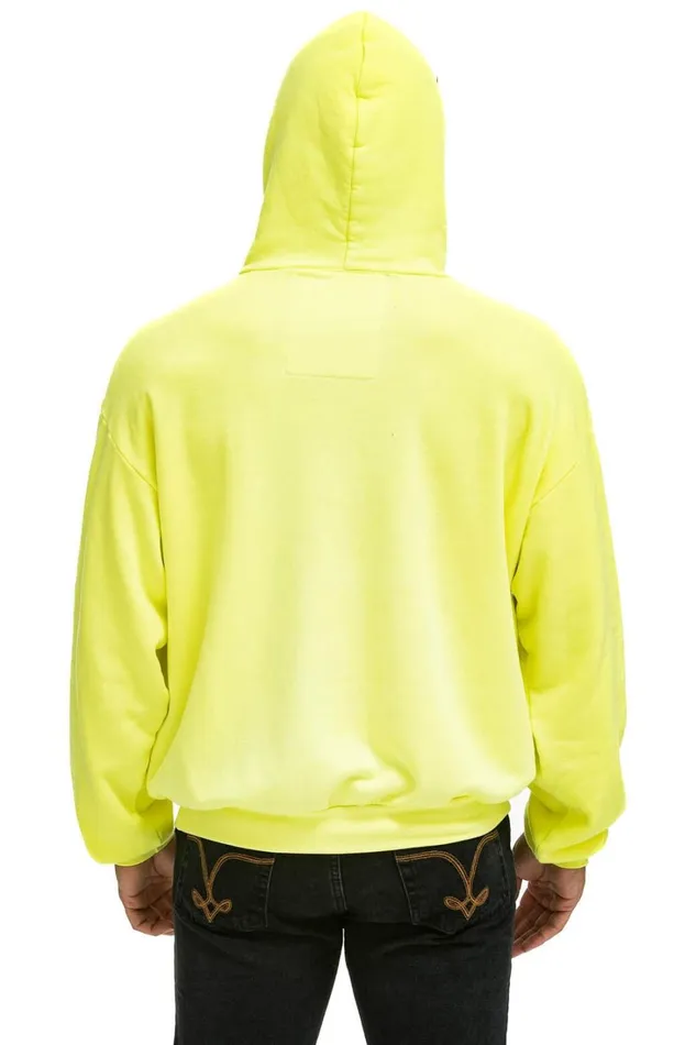 WomenMen Tops Aviator Nation AVIATOR NATION RELAXED PULLOVER HOODIE 8211 NEON YELLOW