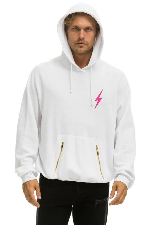 WomenMen Tops Aviator Nation BOLT STITCH PULLOVER HOODIE 8211 WHITE WomenMen Tops Aviator Nation BOLT STITCH PULLOVER HOODIE 8211 WHITE