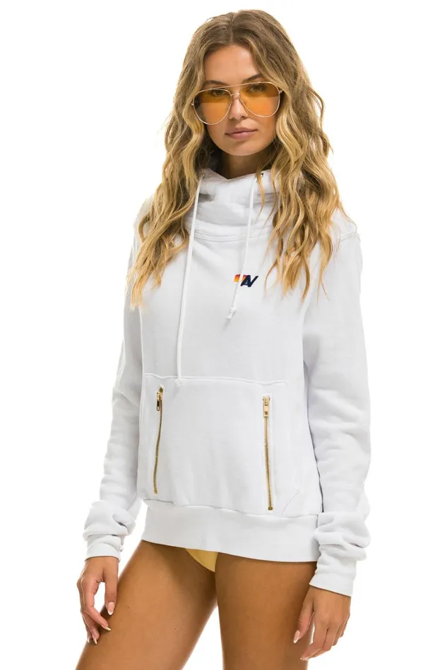 WomenMen Tops Aviator Nation NINJA PULLOVER HOODIE 8211 WHITE WomenMen Tops Aviator Nation NINJA PULLOVER HOODIE 8211 WHITE