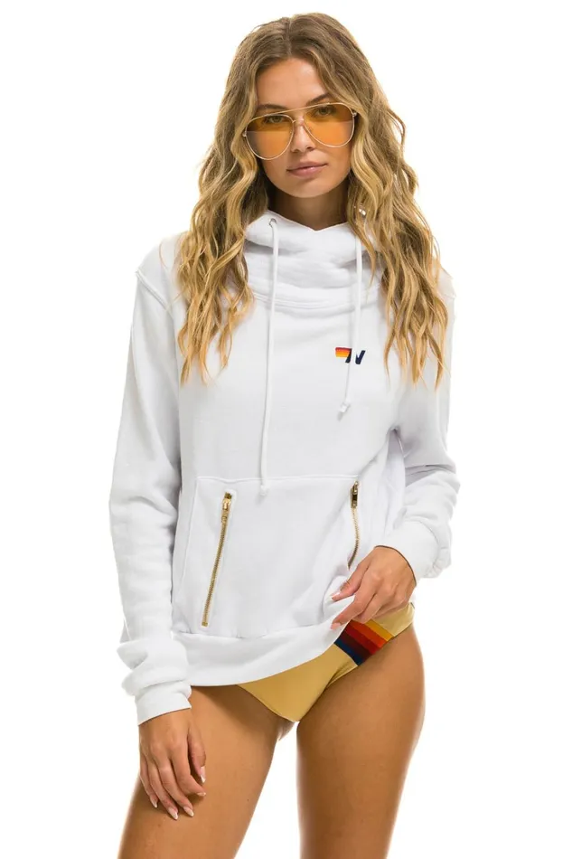 WomenMen Tops Aviator Nation NINJA PULLOVER HOODIE 8211 WHITE WomenMen Tops Aviator Nation NINJA PULLOVER HOODIE 8211 WHITE