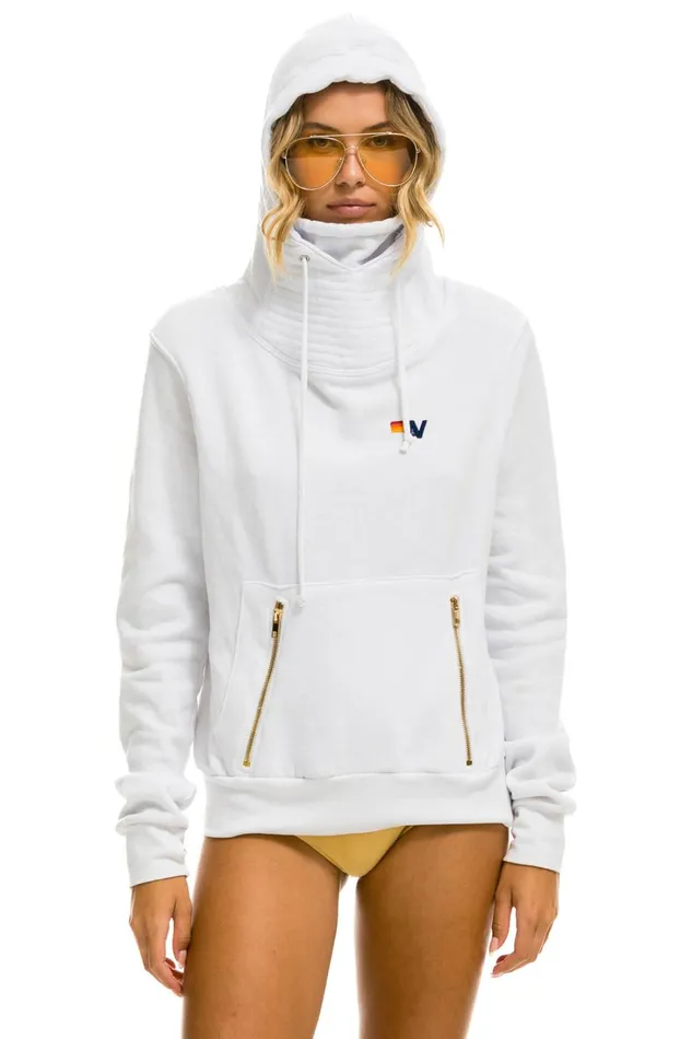 WomenMen Tops Aviator Nation NINJA PULLOVER HOODIE 8211 WHITE WomenMen Tops Aviator Nation NINJA PULLOVER HOODIE 8211 WHITE
