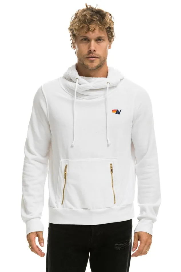 WomenMen Tops Aviator Nation NINJA PULLOVER HOODIE 8211 WHITE WomenMen Tops Aviator Nation NINJA PULLOVER HOODIE 8211 WHITE