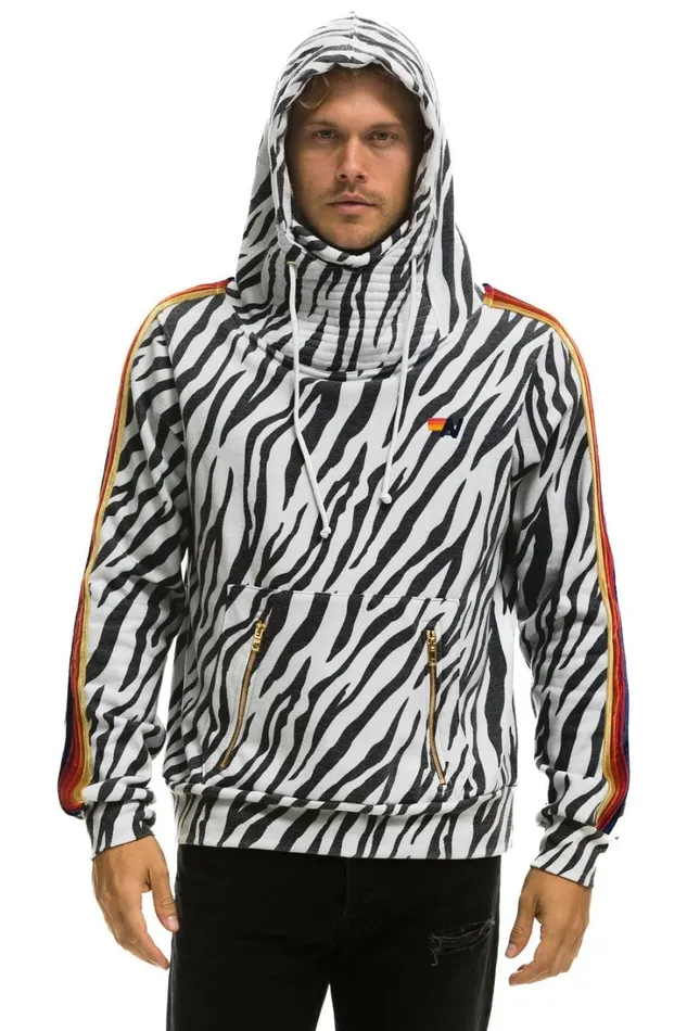 WomenMen Tops Aviator Nation NINJA PULLOVER HOODIE 8211 ZEBRA WomenMen Tops Aviator Nation NINJA PULLOVER HOODIE 8211 ZEBRA