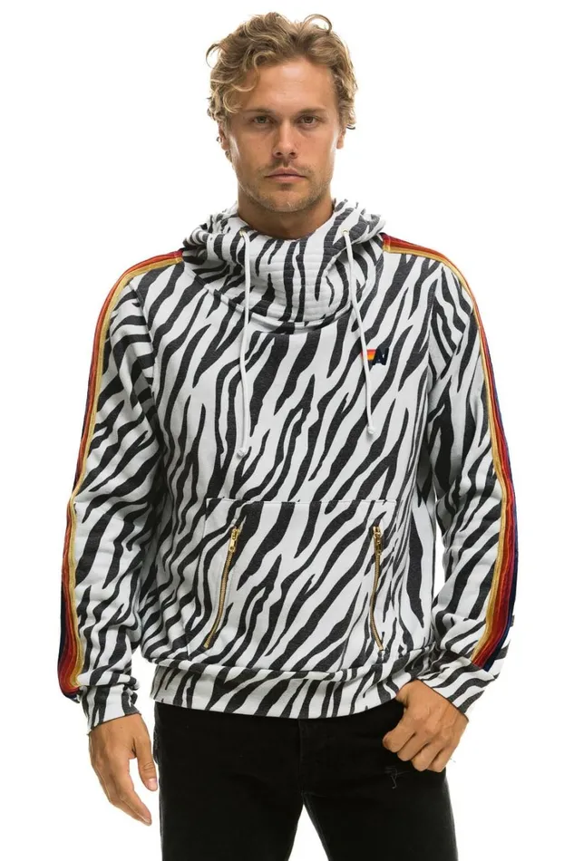 WomenMen Tops Aviator Nation NINJA PULLOVER HOODIE 8211 ZEBRA WomenMen Tops Aviator Nation NINJA PULLOVER HOODIE 8211 ZEBRA