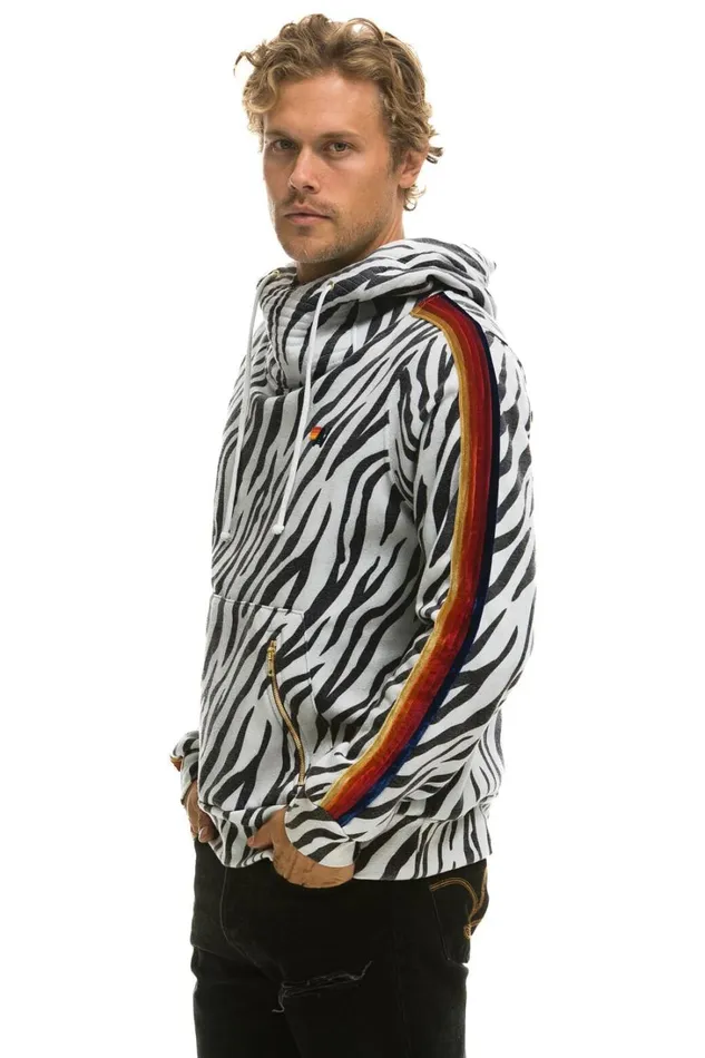 WomenMen Tops Aviator Nation NINJA PULLOVER HOODIE 8211 ZEBRA WomenMen Tops Aviator Nation NINJA PULLOVER HOODIE 8211 ZEBRA