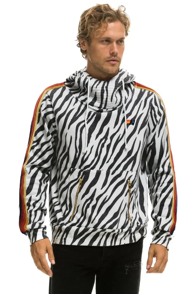 WomenMen Tops Aviator Nation NINJA PULLOVER HOODIE 8211 ZEBRA WomenMen Tops Aviator Nation NINJA PULLOVER HOODIE 8211 ZEBRA