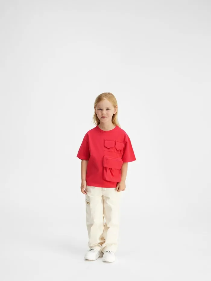 WomenMen Tops JACQUEMUS The Bolso Kids039 Tshirt Red