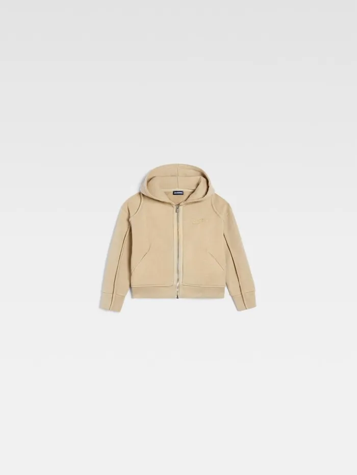 WomenMen Tops JACQUEMUS The Camargue Kids039 Zipped Sweatshirt Dark Beige WomenMen Tops JACQUEMUS The Camargue Kids039 Zipped Sweatshirt Dark Beige