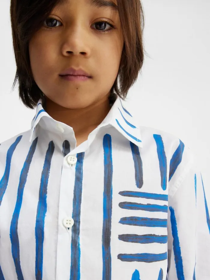 WomenMen Tops JACQUEMUS The Peinture Kids039 Shirt Print Blue Stripes Kids WomenMen Tops JACQUEMUS The Peinture Kids039 Shirt Print Blue Stripes Kids