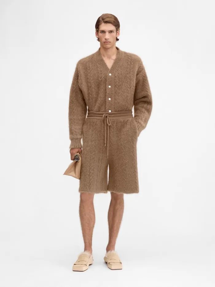 WomenMen Trousers and Shorts JACQUEMUS The Nuvola Shorts Camel