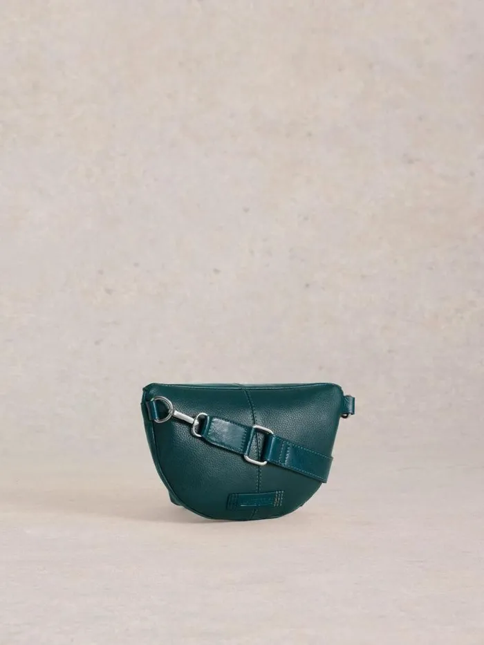 Women Mini Sebby Leather Sling Bag Mid Teal White Stuff Bags and Purses