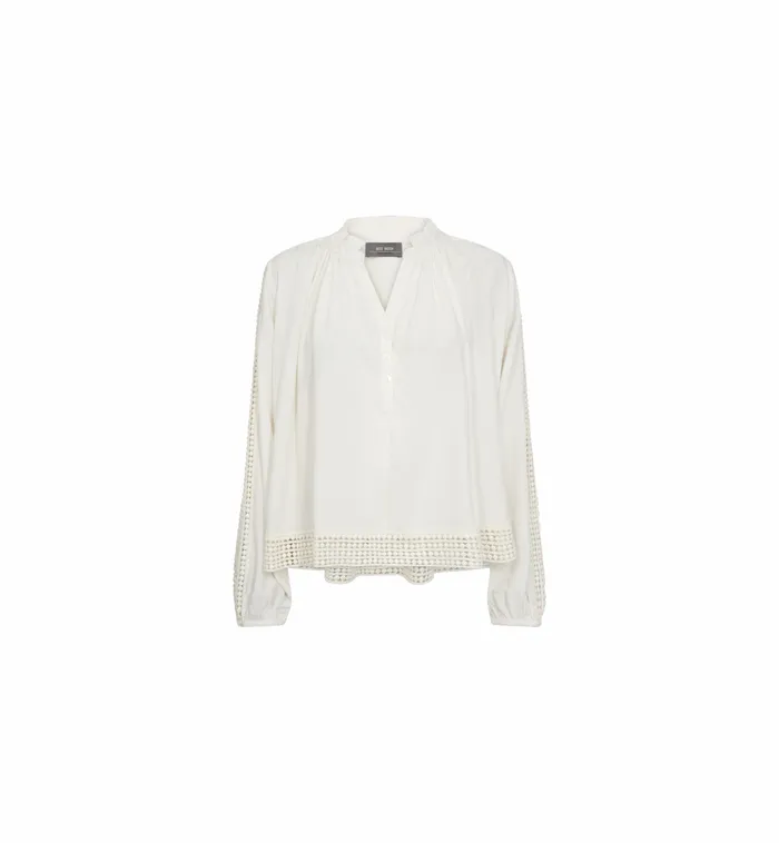 Women MMMacha Lace Blouse Ecru Blouses and Tops MOS MOSH Women MMMacha Lace Blouse Ecru Blouses and Tops MOS MOSH