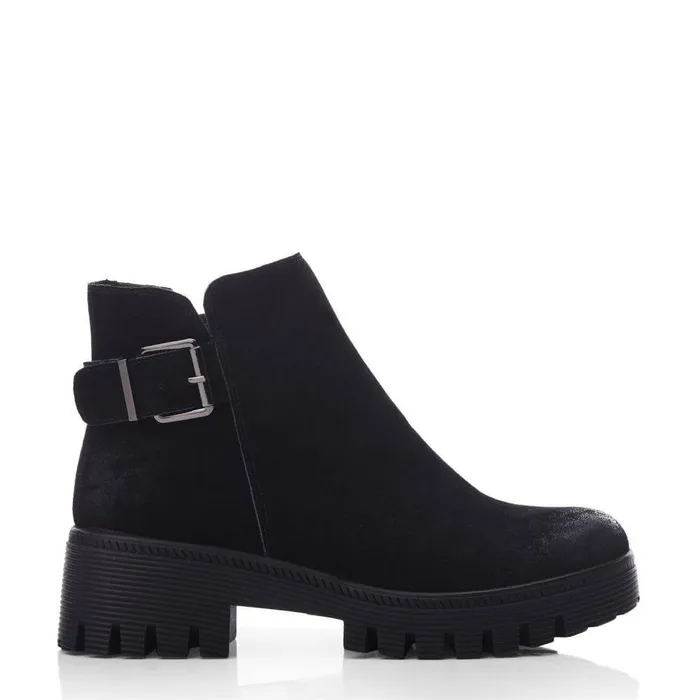 Women Moda In Pelle Black Boots Aevah Black Suede