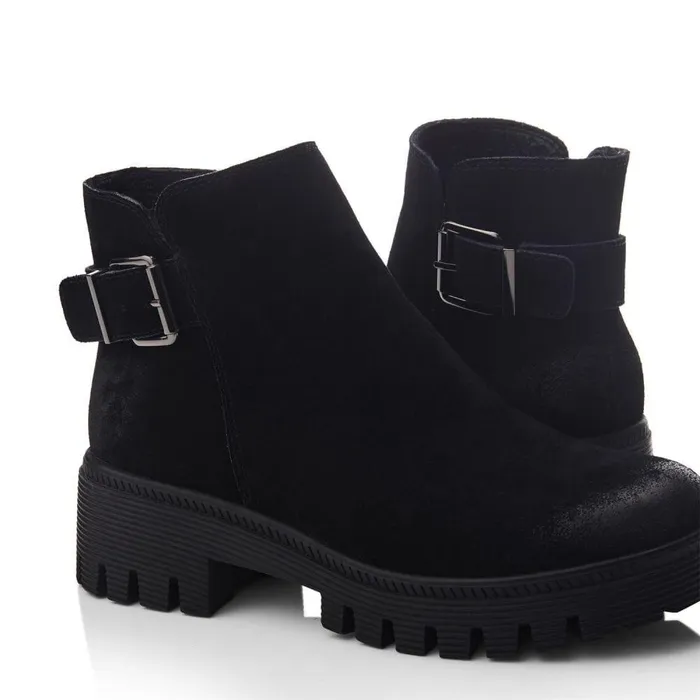 Women Moda In Pelle Black Boots Aevah Black Suede