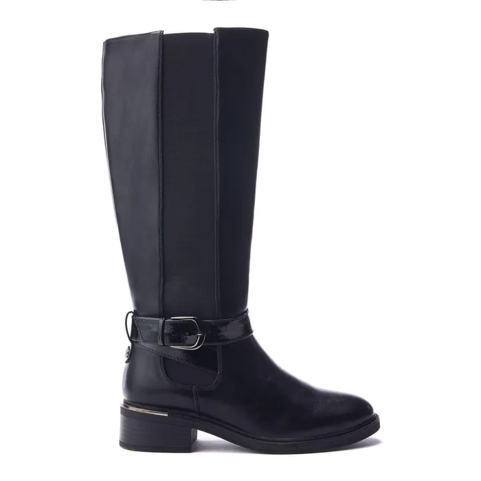 Women Moda In Pelle Black Boots Shanelle Black Porvair