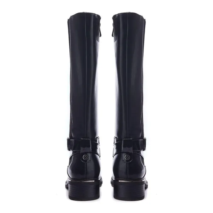Women Moda In Pelle Black Boots Shanelle Black Porvair