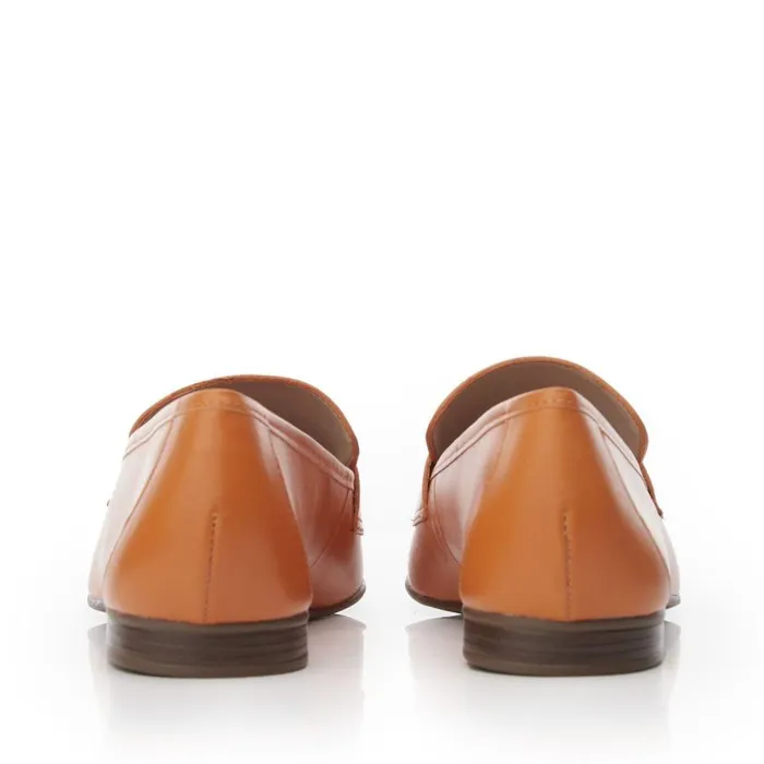 Women Moda In Pelle Brogues And Loafers Adelyn Orange Leather