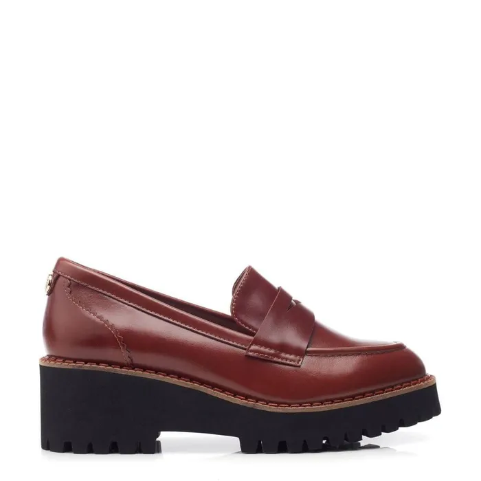Women Moda In Pelle Brogues And Loafers Florette Tan Leather