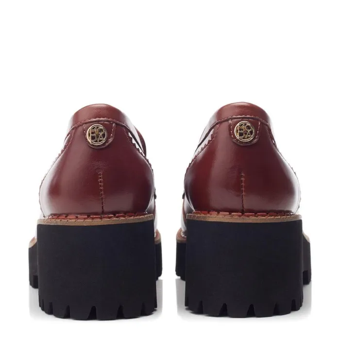Women Moda In Pelle Brogues And Loafers Florette Tan Leather