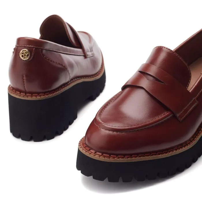 Women Moda In Pelle Brogues And Loafers Florette Tan Leather