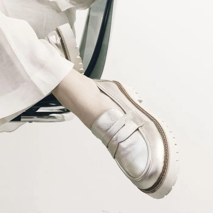 Women Moda In Pelle Casual Shoes Bsoleful BWinston Gold Leather