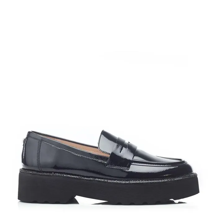 Women Moda In Pelle Casual Shoes Elleah Black Patent