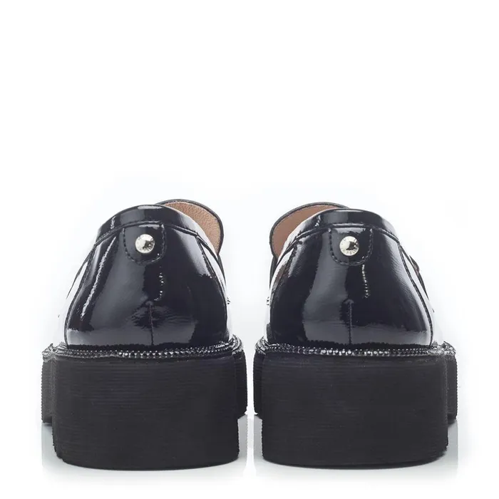 Women Moda In Pelle Casual Shoes Elleah Black Patent