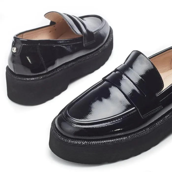 Women Moda In Pelle Casual Shoes Elleah Black Patent