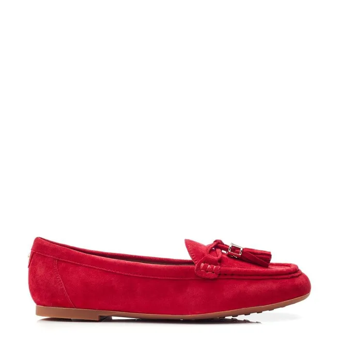 Women Moda In Pelle Casual Shoes Famina Red Suede