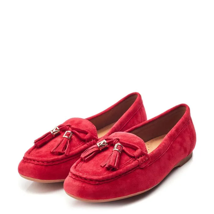 Women Moda In Pelle Casual Shoes Famina Red Suede