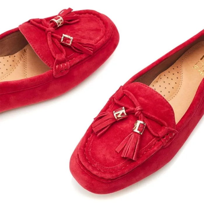 Women Moda In Pelle Casual Shoes Famina Red Suede