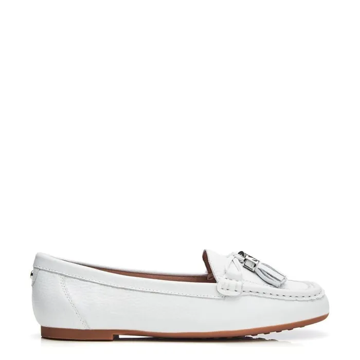 Women Moda In Pelle Casual Shoes Famina White Leather