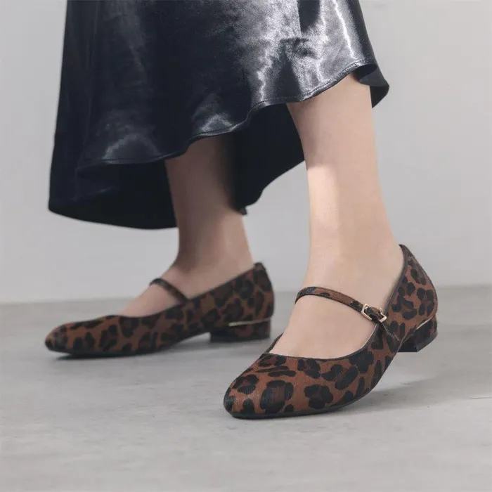 Women Moda In Pelle Casual Shoes Florentin Dark Leopard Print Pony