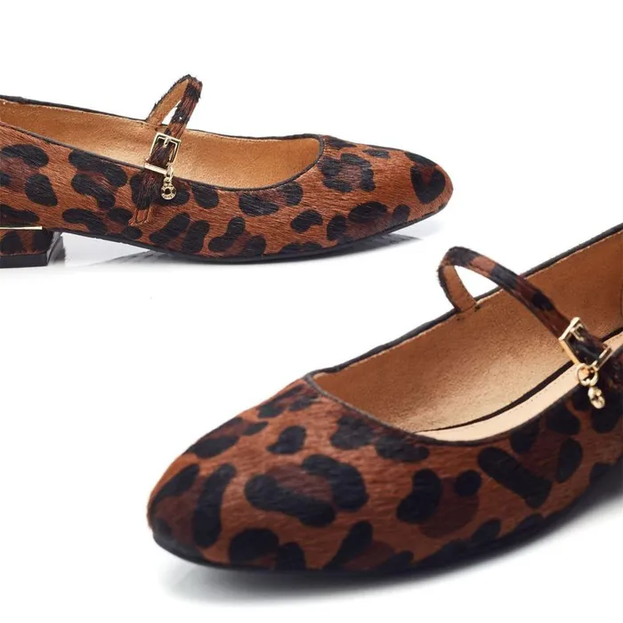 Women Moda In Pelle Casual Shoes Florentin Dark Leopard Print Pony