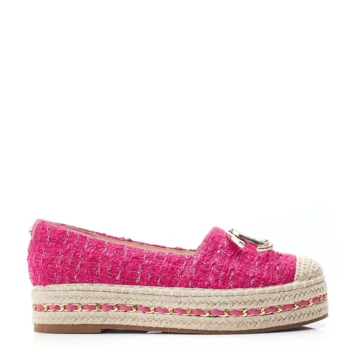 Women Moda In Pelle Casual Shoes Folio Raspberry Textile